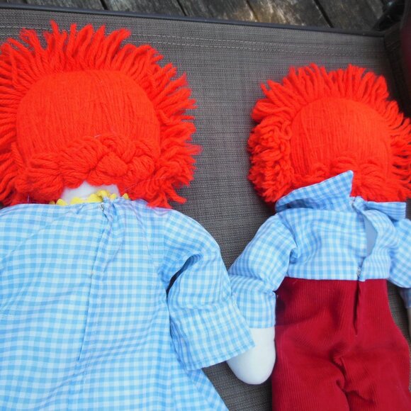 Raggedy Ann and Andy Pair of handmade dolls set of 2 great condition circa 1970s - Picture 5 of 13